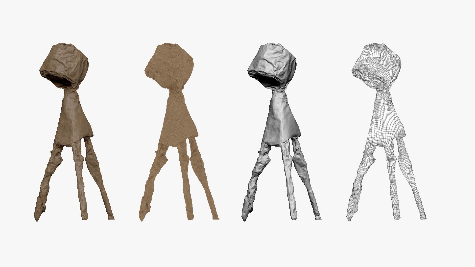 001275 the light hiden under dark coat lowpoly 3dp 3D print model_2