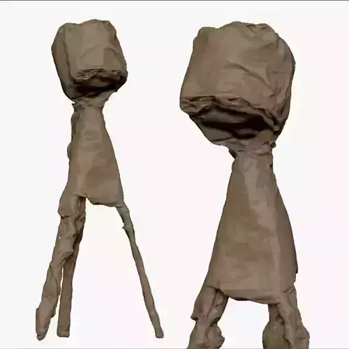 001275 the light hiden under dark coat lowpoly 3dp 3D print model