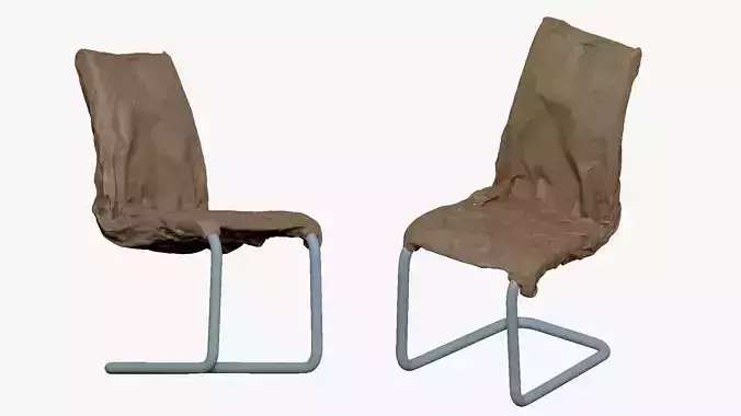 001279 crazy metal scary chair lowpoly