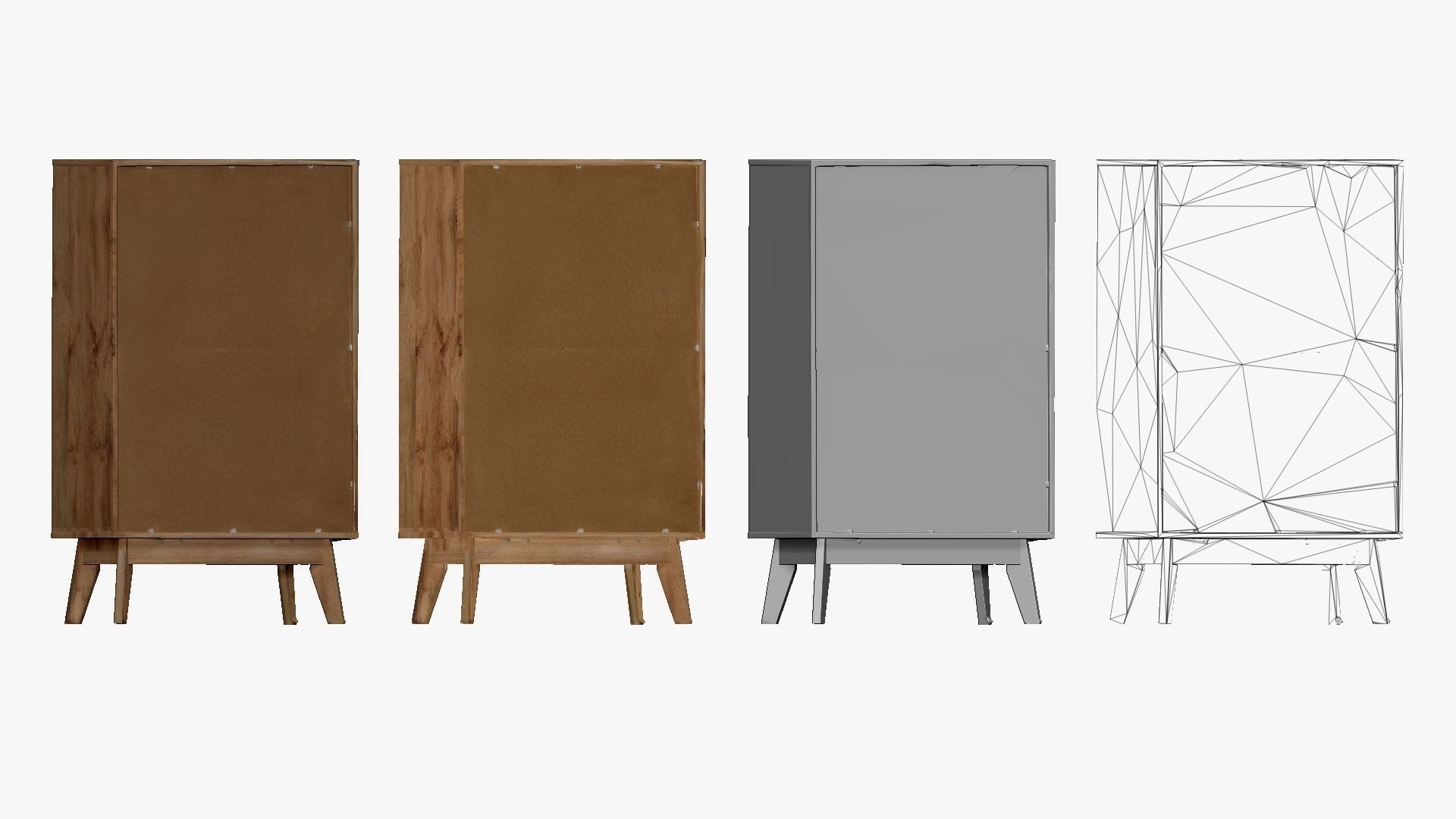 001280 cupboard lowpoly 3D model_2