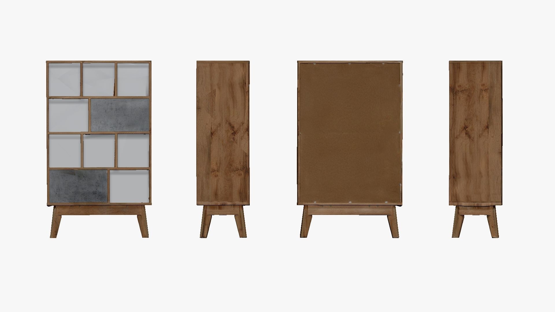 001280 cupboard lowpoly 3D model_3