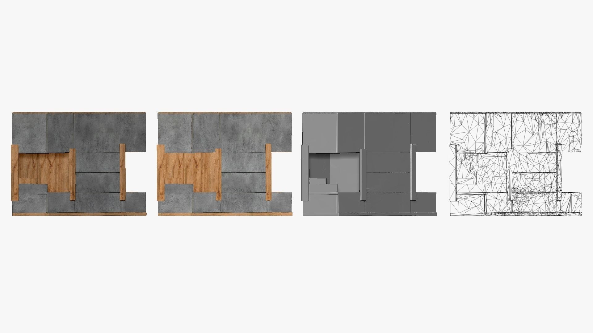 001281 scary wooden cupboard 3D model_2