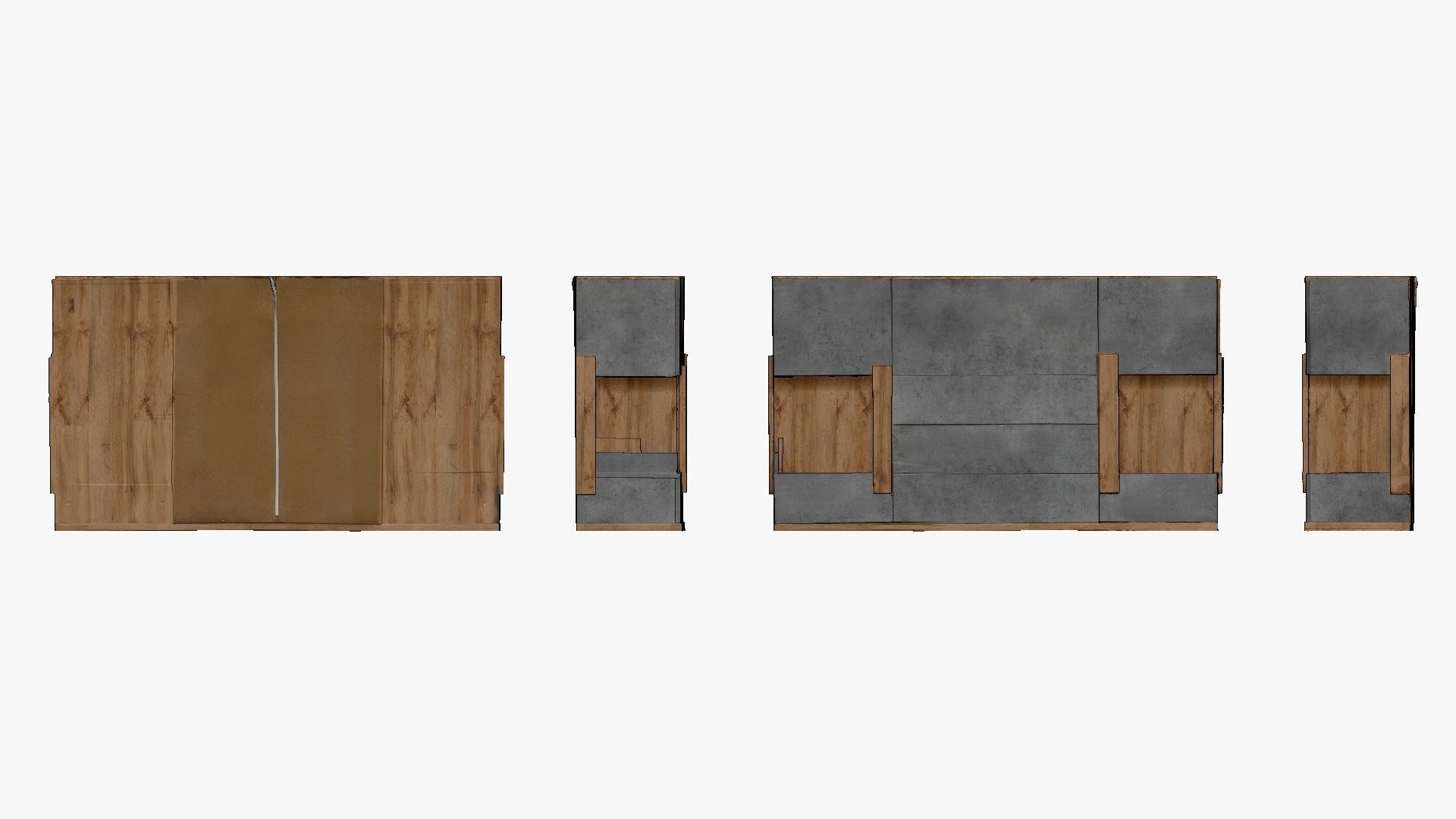 001281 scary wooden cupboard 3D model_3