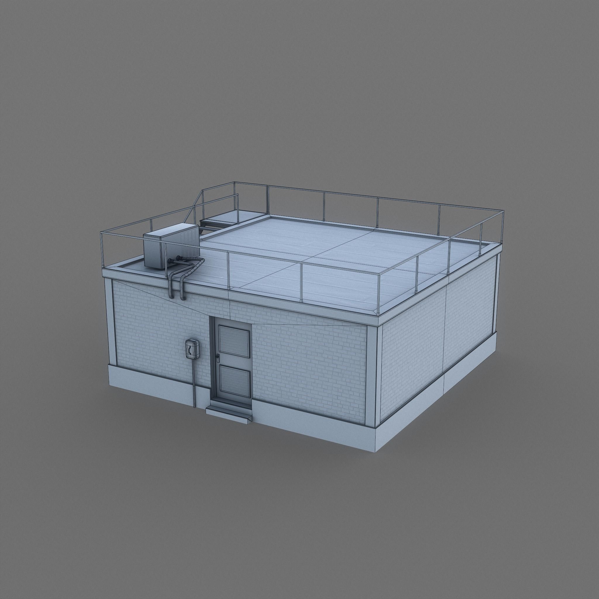 Industrial Building Low Poly Low-poly 3D model_22