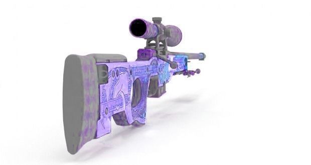 AWP Dragon Lore with Skins 3D model_1