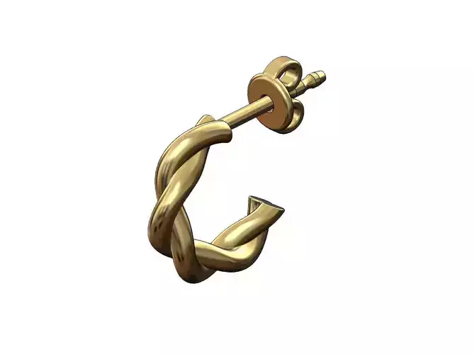 Twisted hoop earring