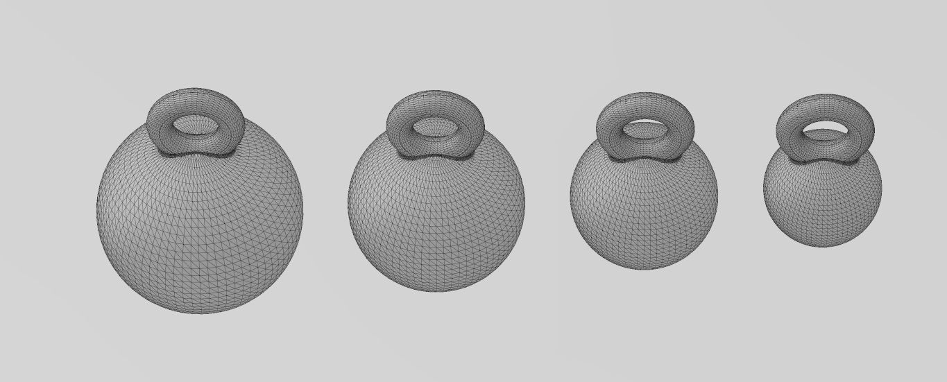 Bead with hoop charm miniset 3D print model_10