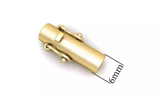 6mm Plain Gold Round Lock Type 2 