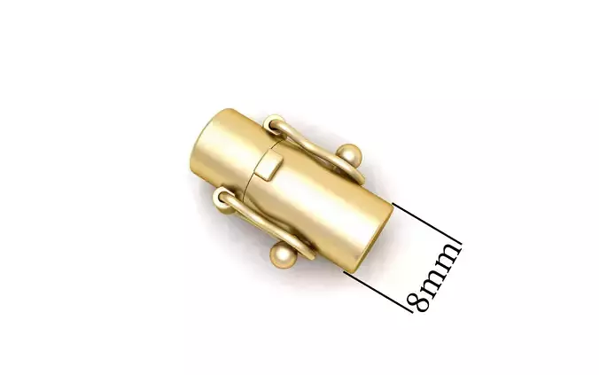 8mm Plain Gold Round Lock Type 2