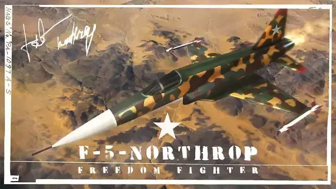 Modern Fighter Jet - Northrop F-5 Freedom Fighter 3D print model