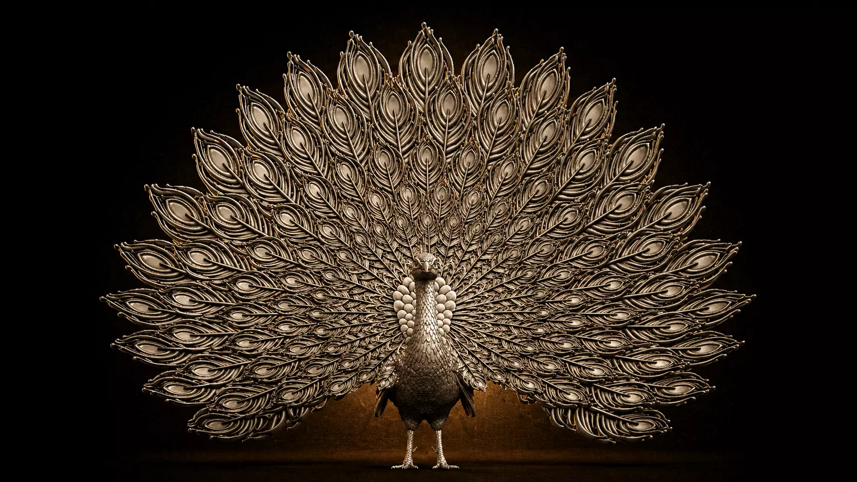 Peacock 3D Model Realistic Bird Sculpture STL 3D print model