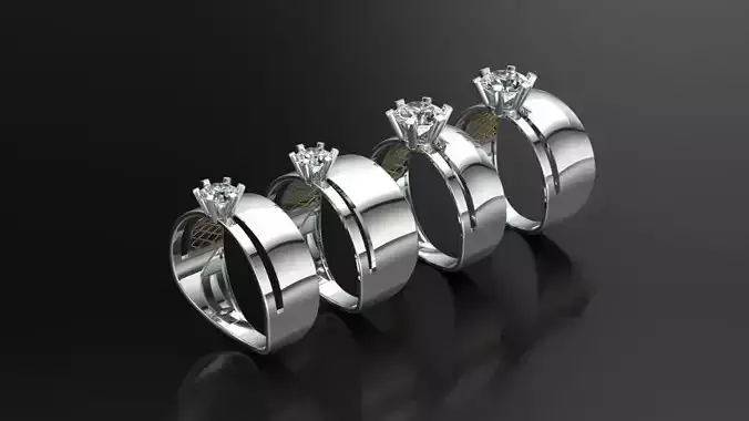 Simple Twin Rings - Ready to Print