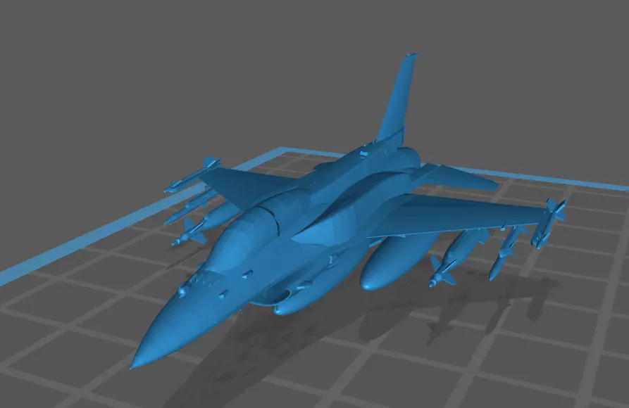 f-16block52 full load 3D print model_0