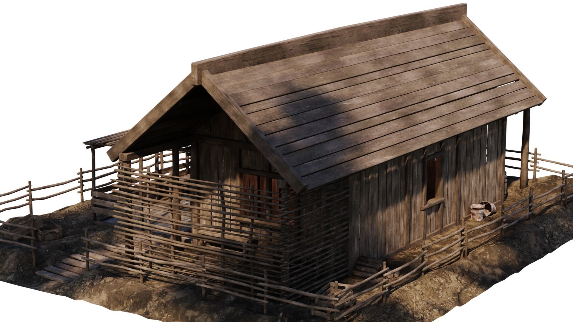 Old House 30 PBR 4K GameReady Low-poly 3D model_12