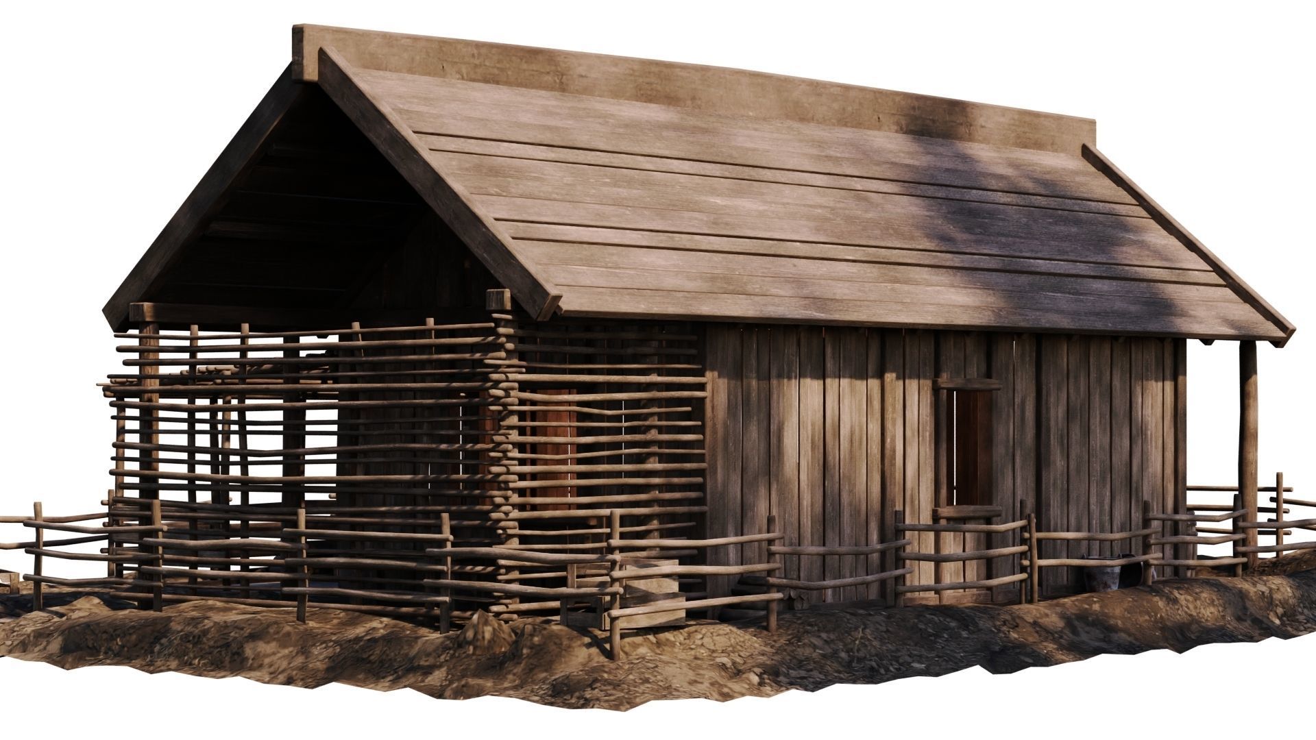 Old House 30 PBR 4K GameReady Low-poly 3D model_8