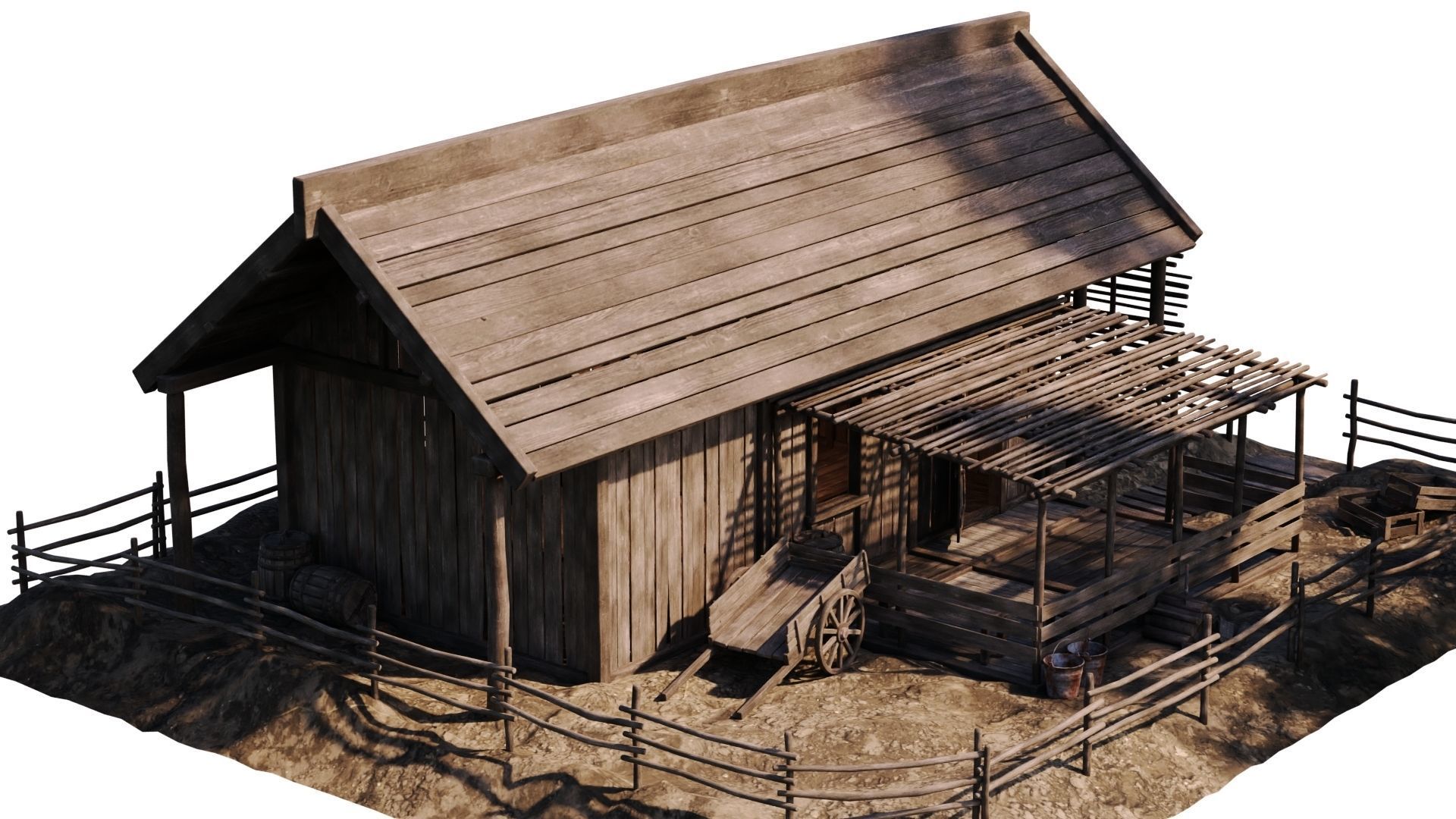 Old House 30 PBR 4K GameReady Low-poly 3D model_9