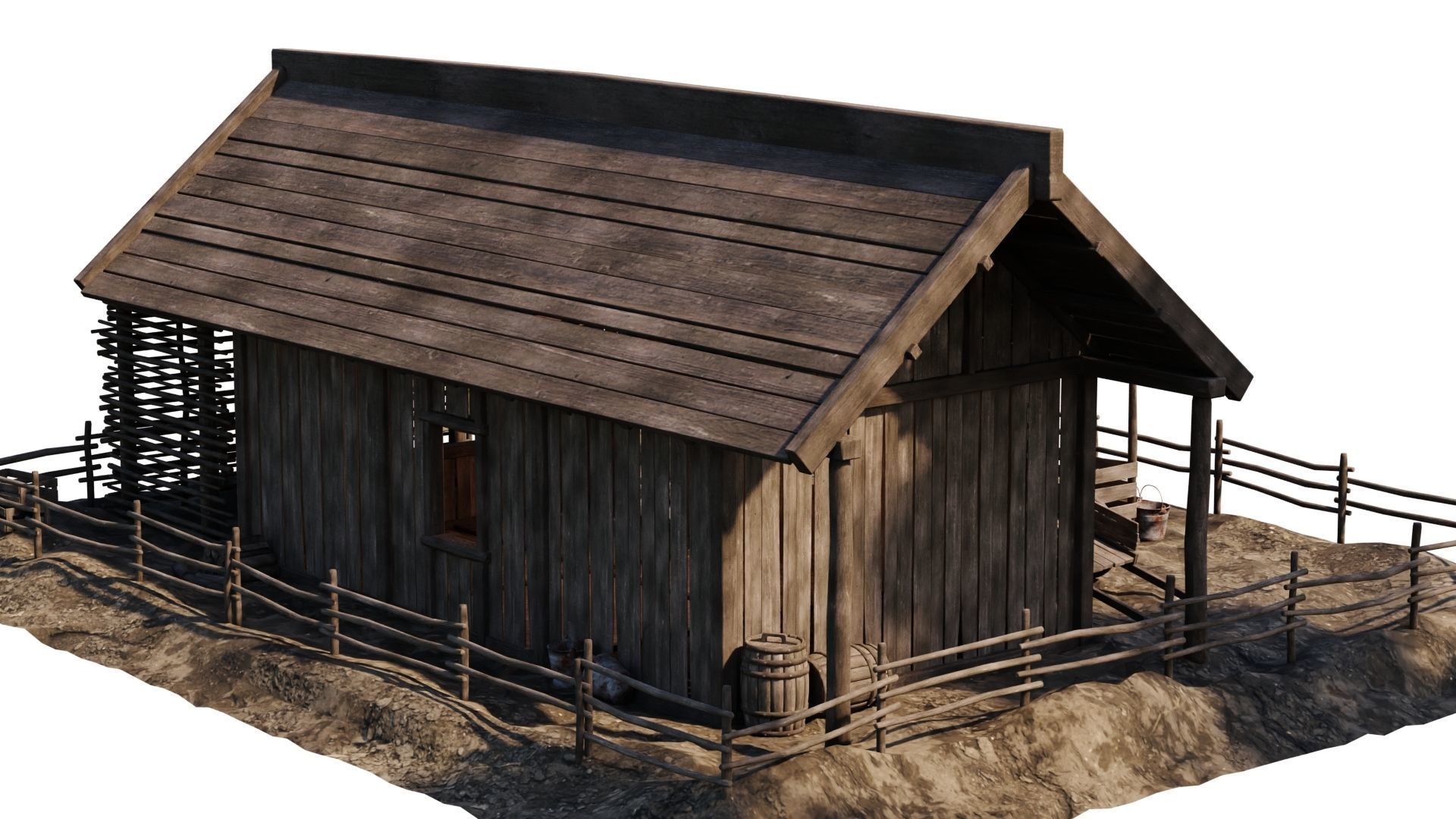 Old House 30 PBR 4K GameReady Low-poly 3D model_11