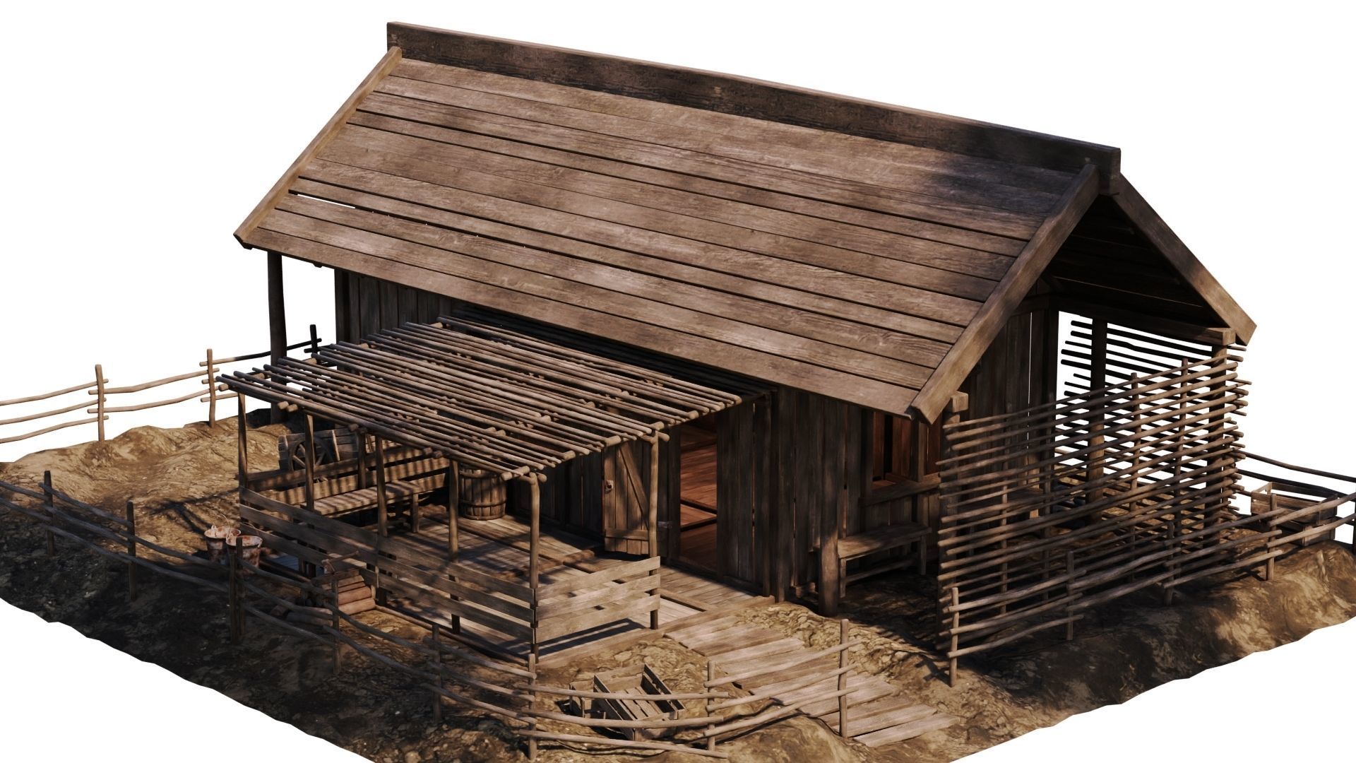 Old House 30 PBR 4K GameReady Low-poly 3D model_2