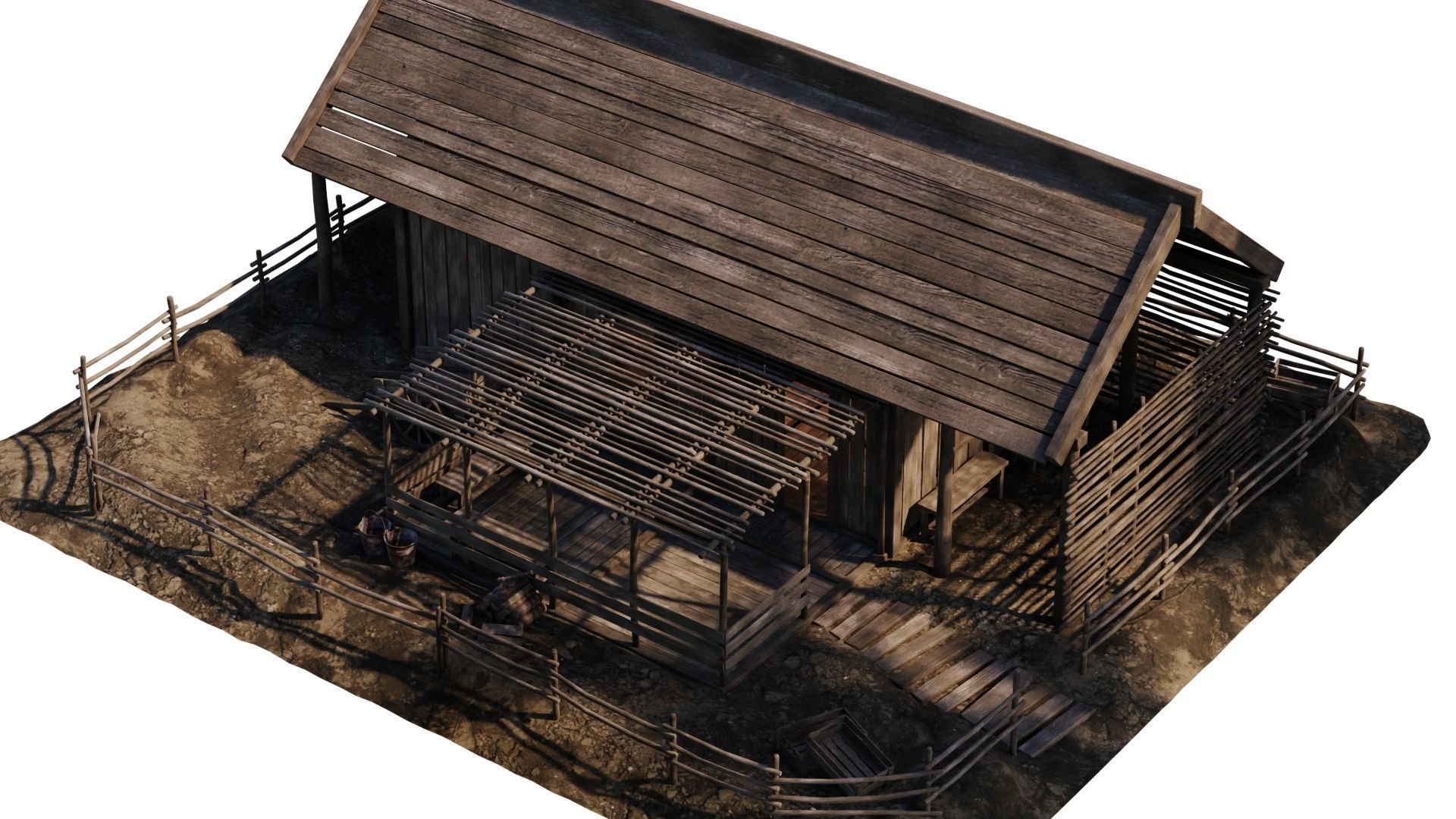 Old House 30 PBR 4K GameReady Low-poly 3D model_10