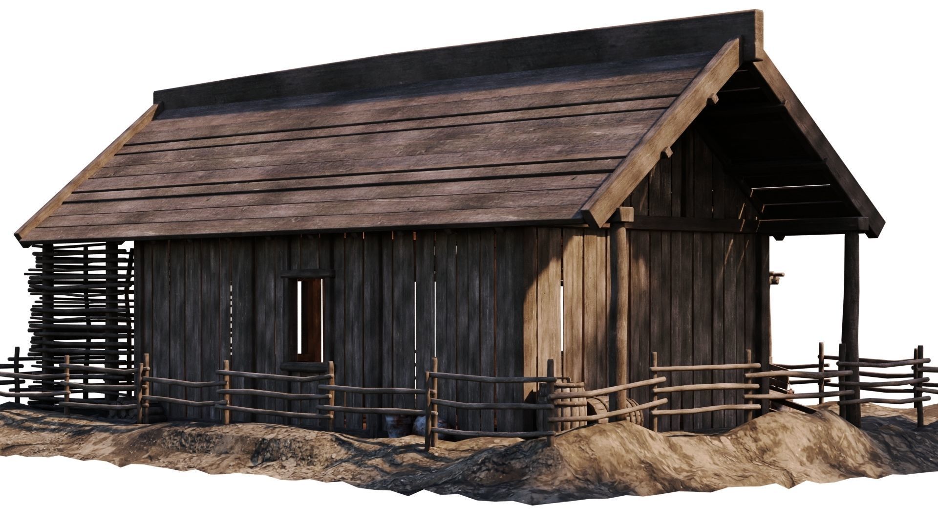 Old House 30 PBR 4K GameReady Low-poly 3D model_7