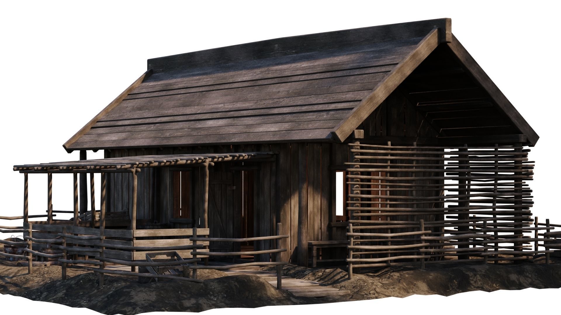 Old House 30 PBR 4K GameReady Low-poly 3D model_1
