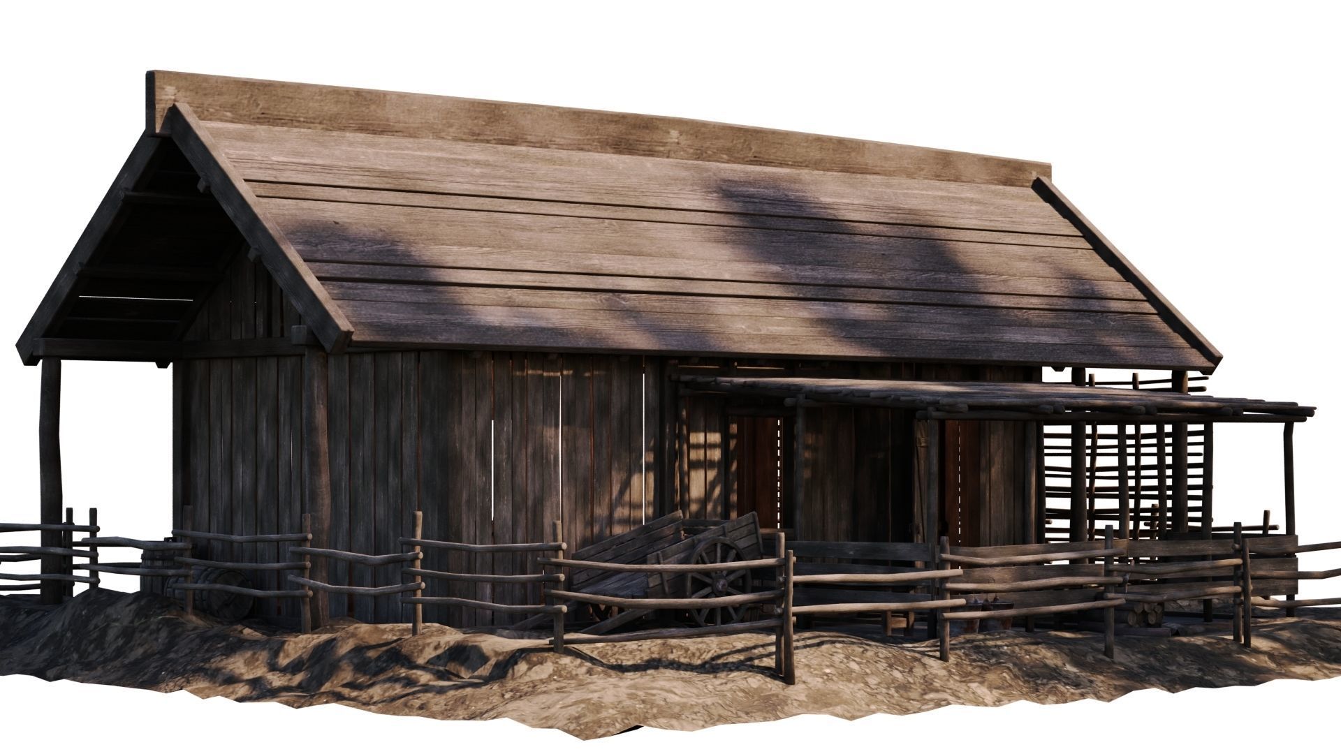 Old House 30 PBR 4K GameReady Low-poly 3D model_6