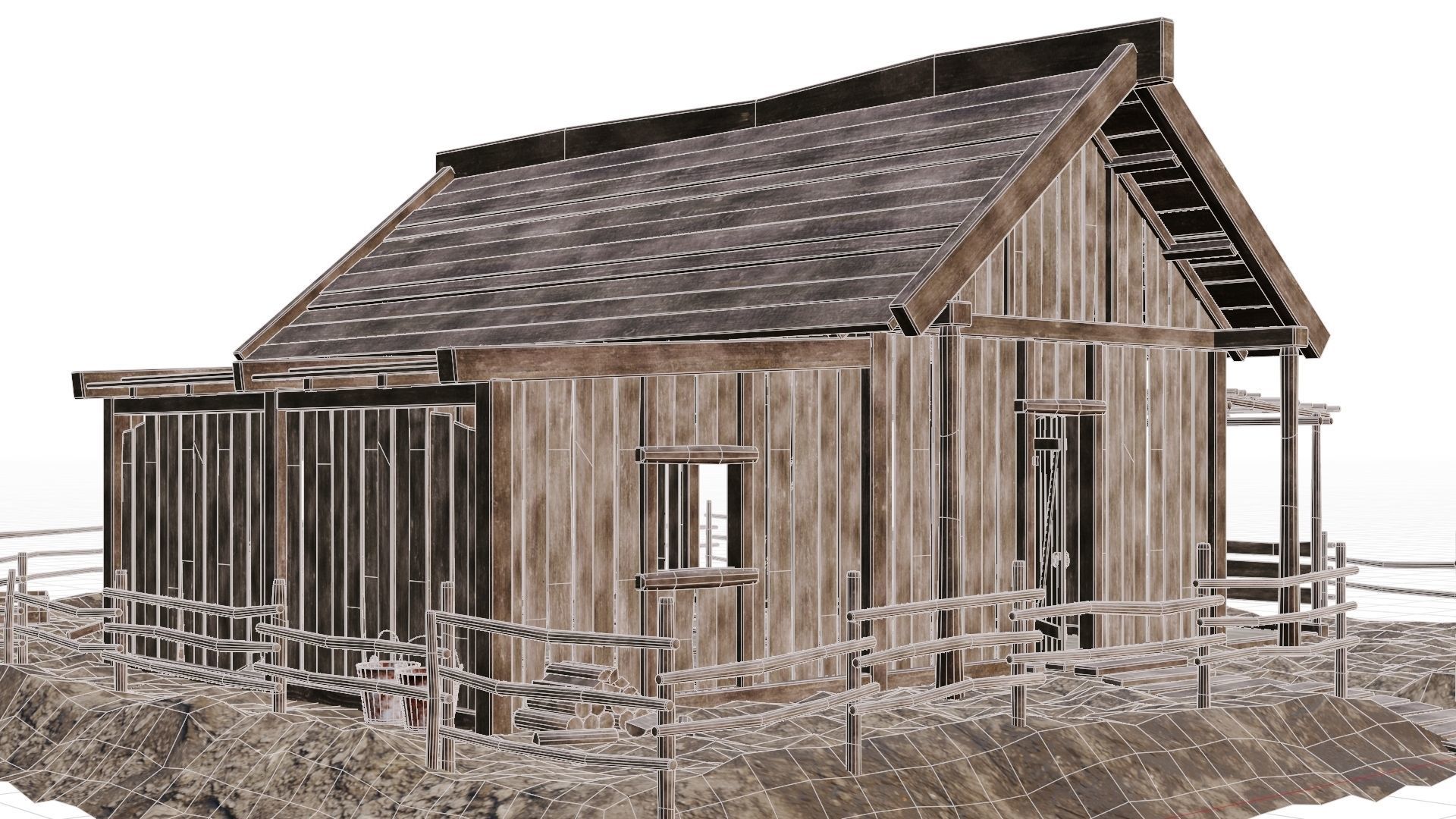 Old House 31 PBR 4K GameReady Low-poly 3D model_5