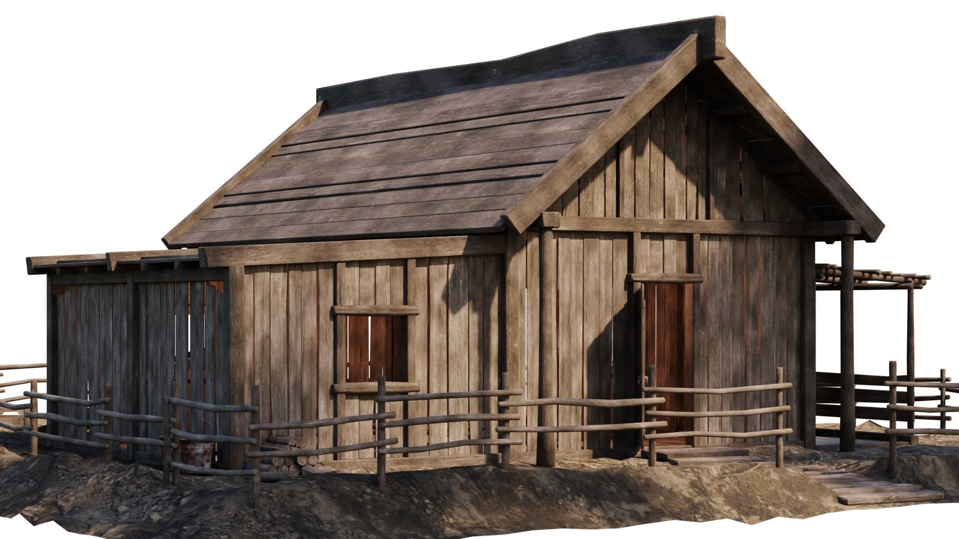 Old House 31 PBR 4K GameReady Low-poly 3D model_1