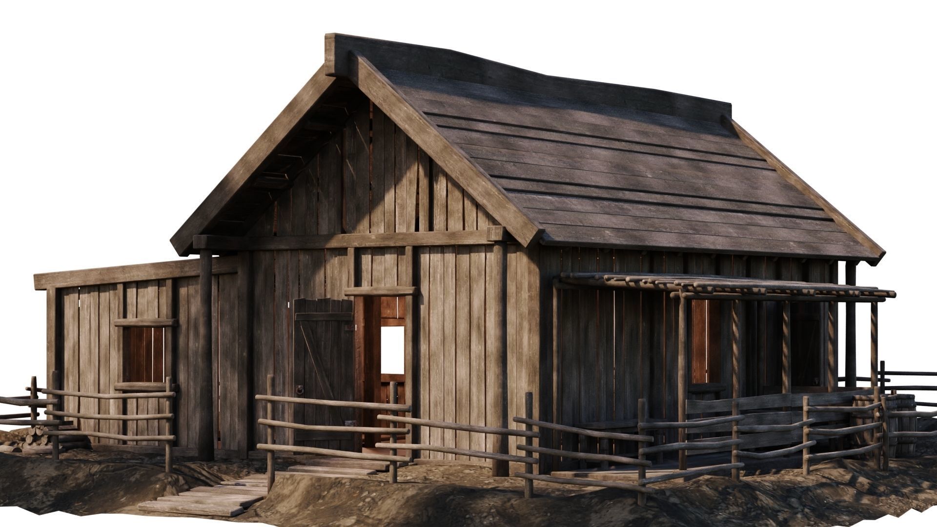 Old House 31 PBR 4K GameReady Low-poly 3D model_9