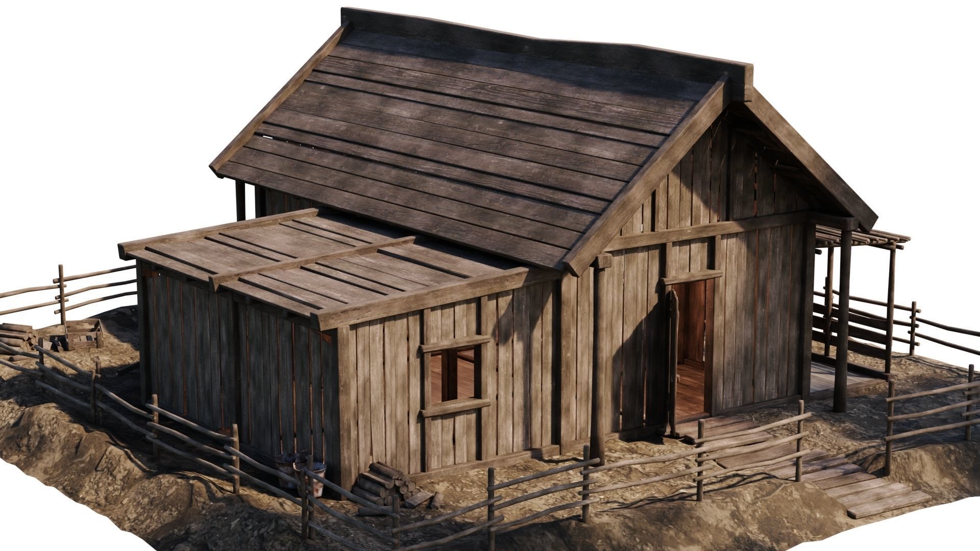 Old House 31 PBR 4K GameReady Low-poly 3D model_6