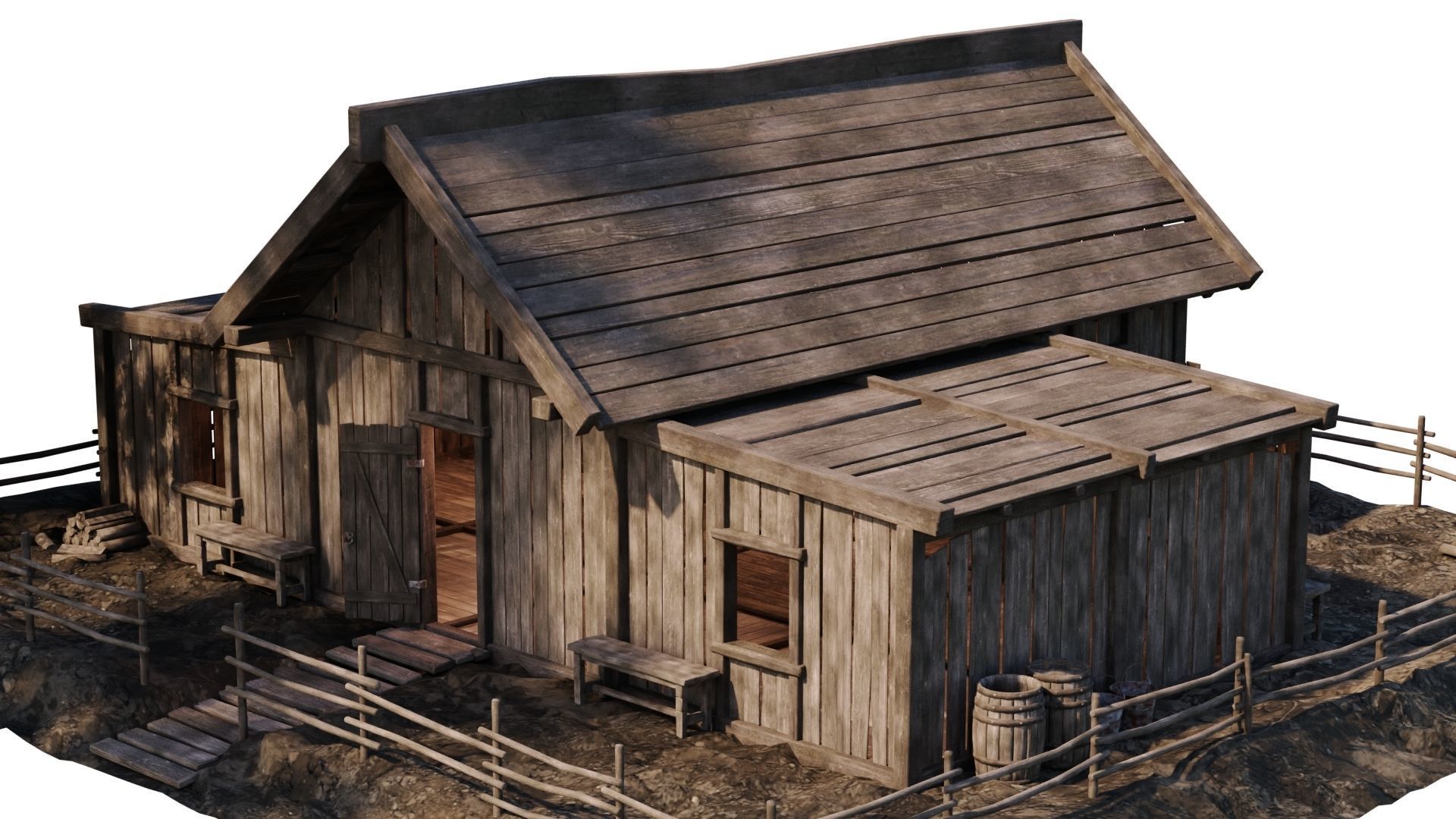 Old House 32 PBR 4K GameReady Low-poly 3D model_12