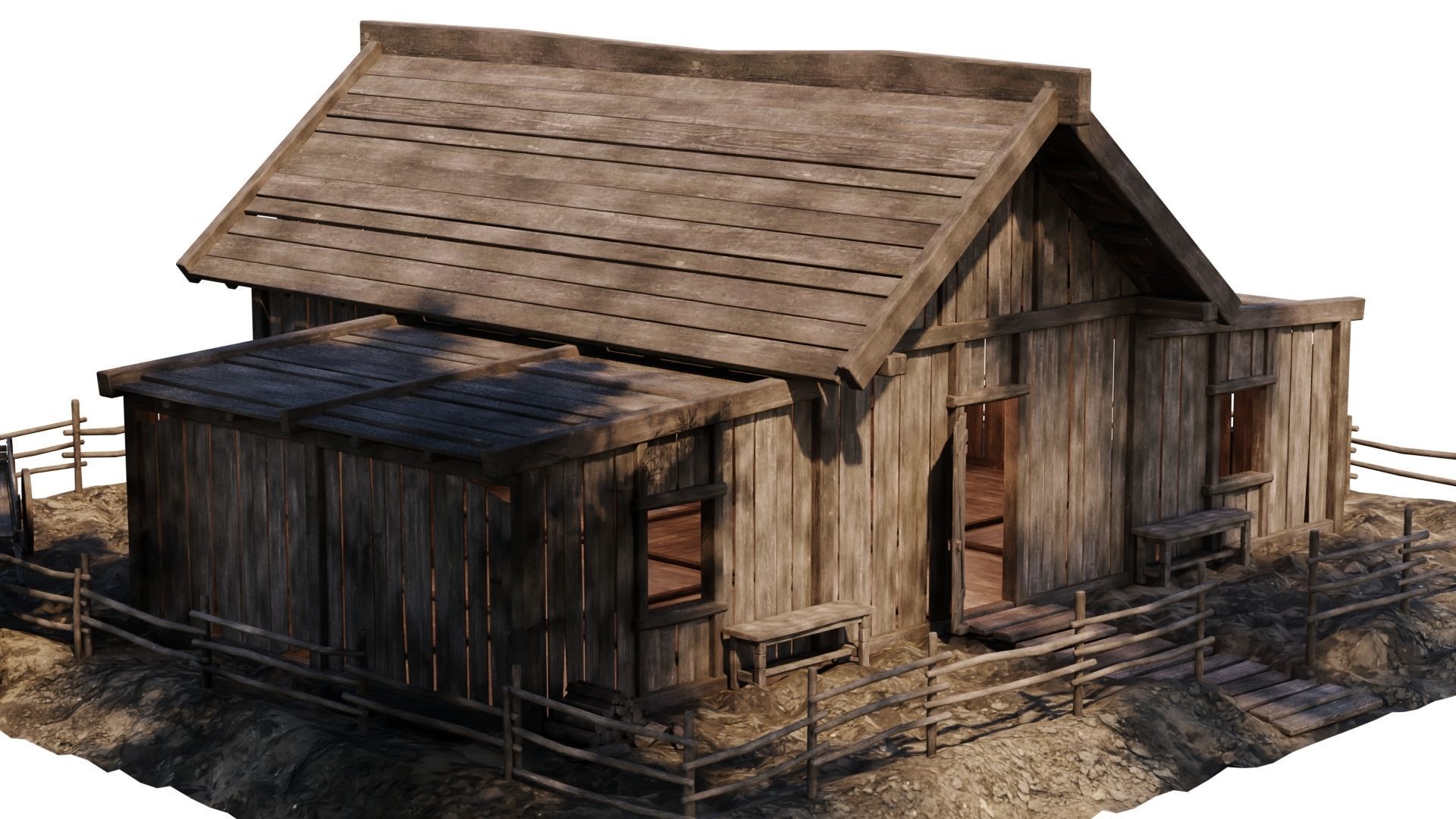 Old House 32 PBR 4K GameReady Low-poly 3D model_6