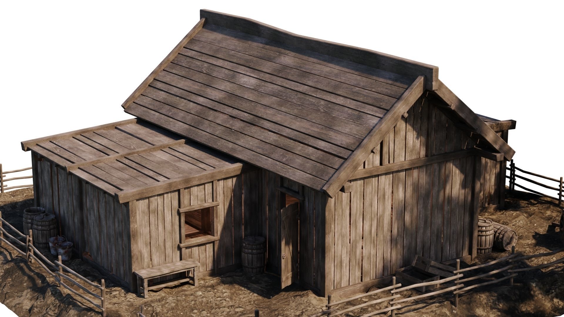 Old House 32 PBR 4K GameReady Low-poly 3D model_11