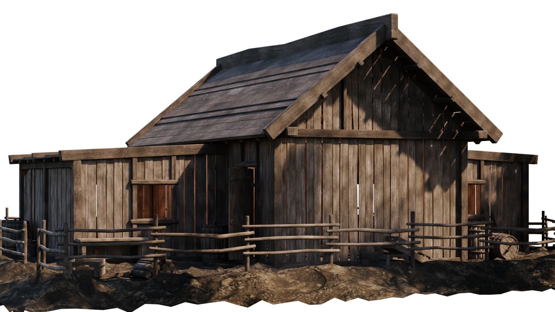 Old House 32 PBR 4K GameReady Low-poly 3D model_8