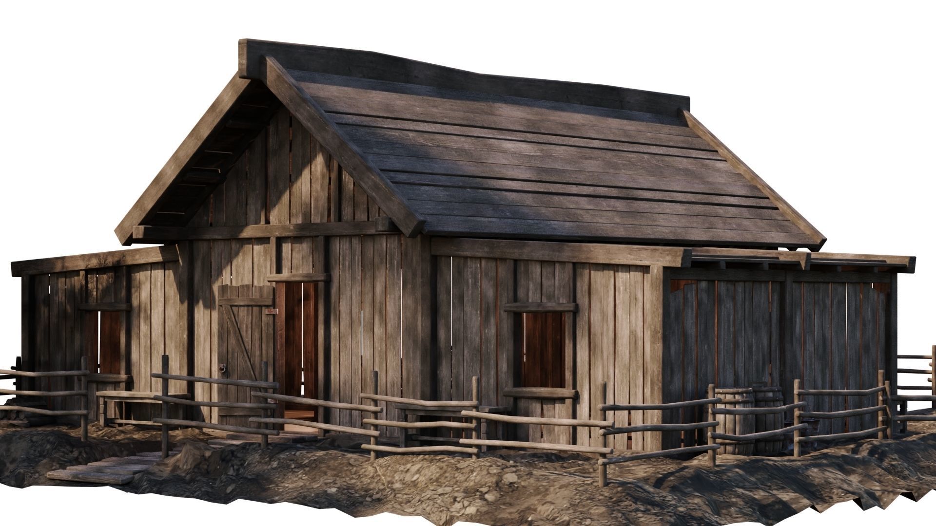 Old House 32 PBR 4K GameReady Low-poly 3D model_9