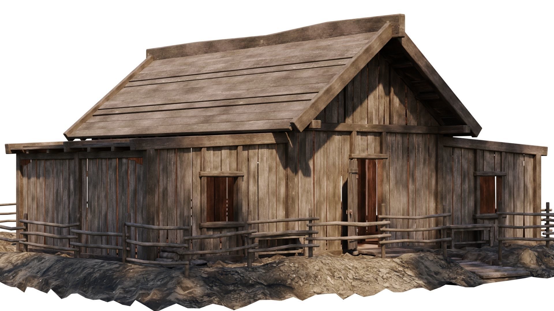 Old House 32 PBR 4K GameReady Low-poly 3D model_1