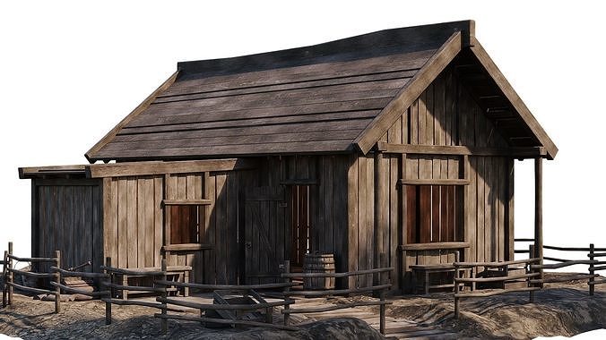 Old House PBR 4K GameReady Pack 29 to 32 Low-poly 3D model 6