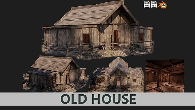 Old House PBR 4K GameReady Pack 29 to 32 Low-poly 3D model 5