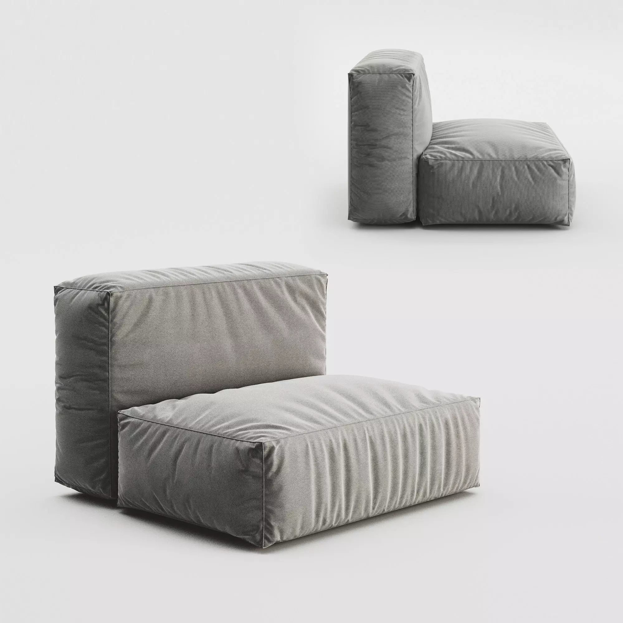 Modular single Sofa 3D model_0