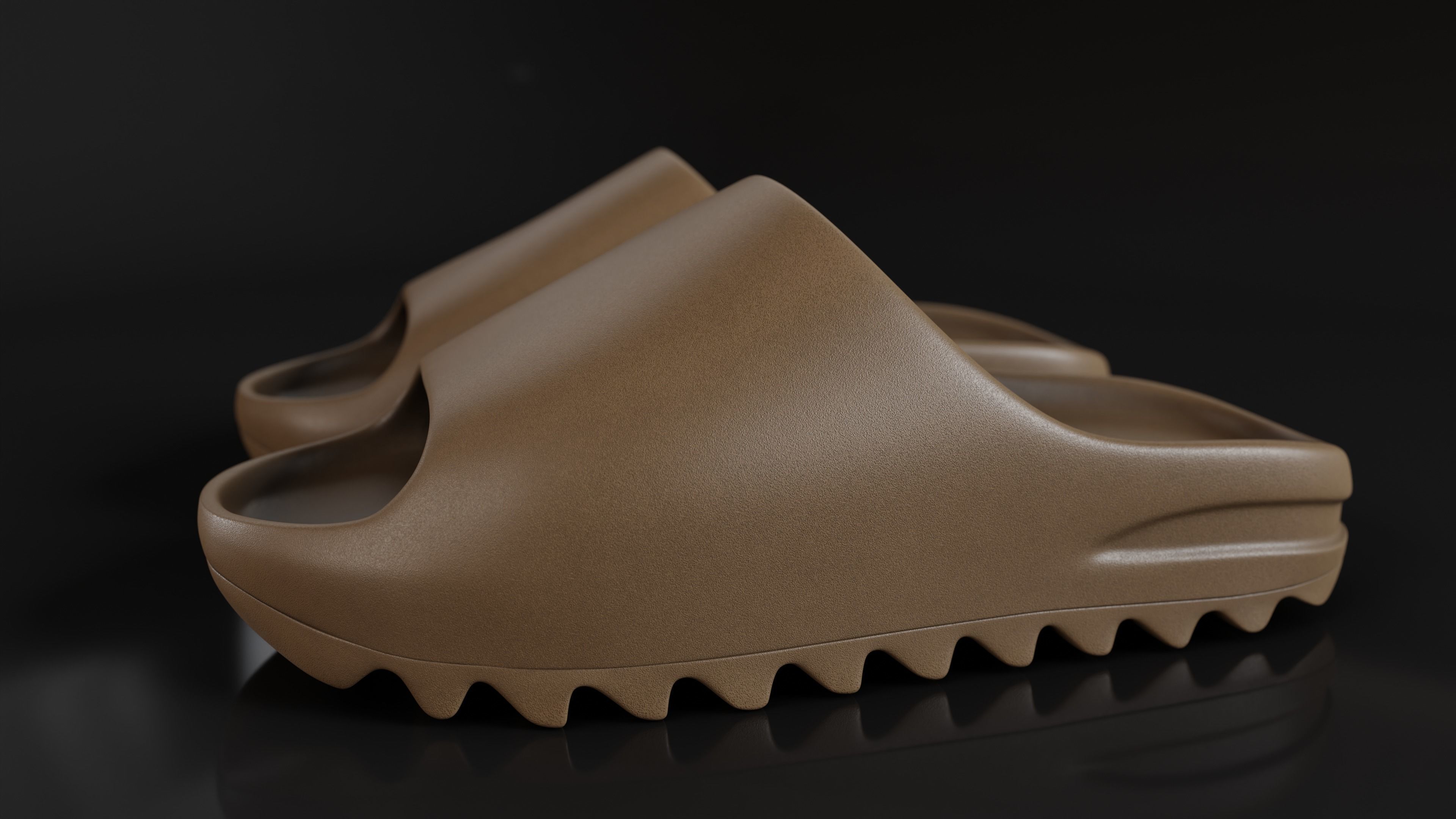Adidas Yeezy sliders shoe Low-poly 3D model_32