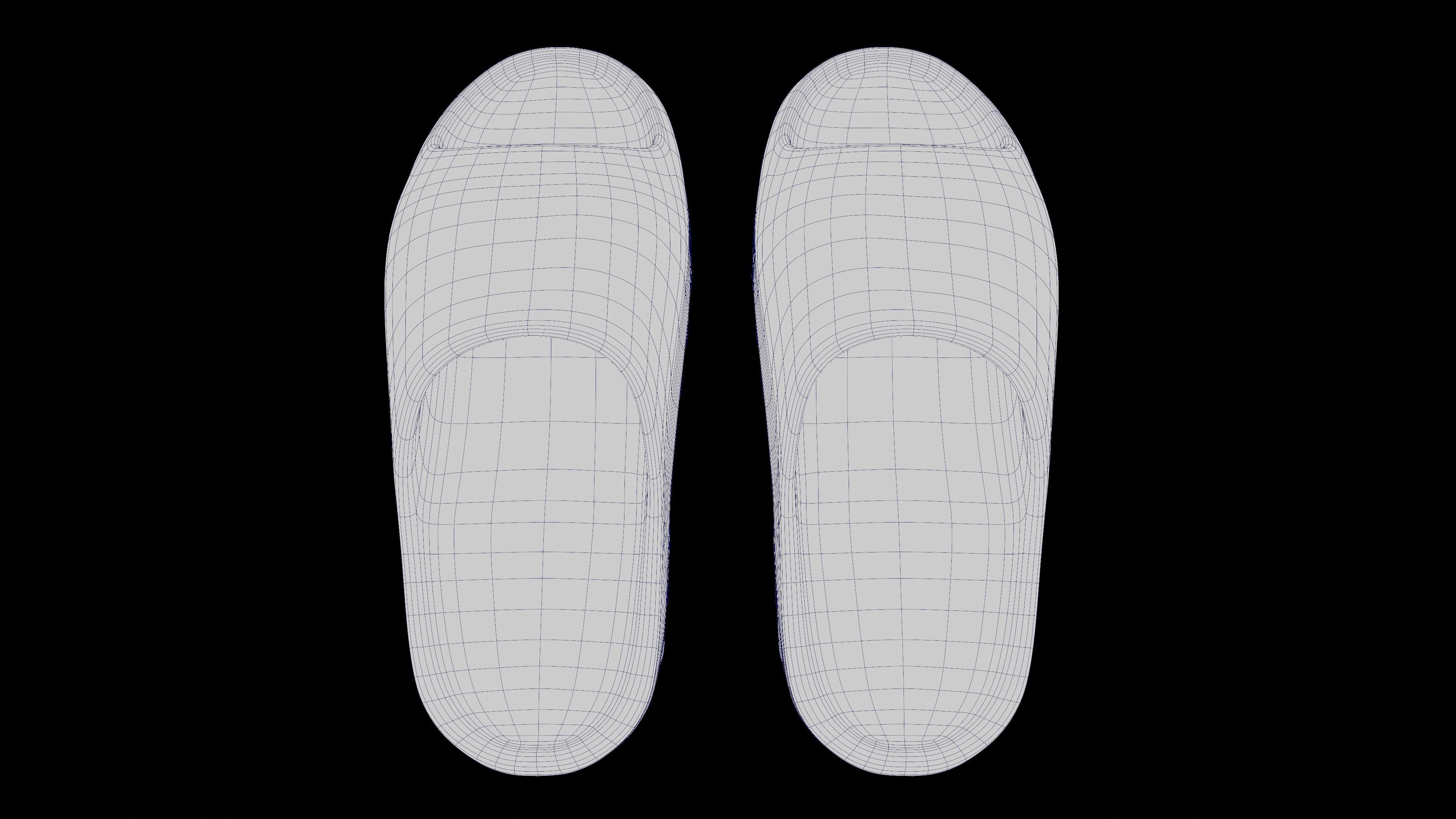 Adidas Yeezy sliders shoe Low-poly 3D model_44