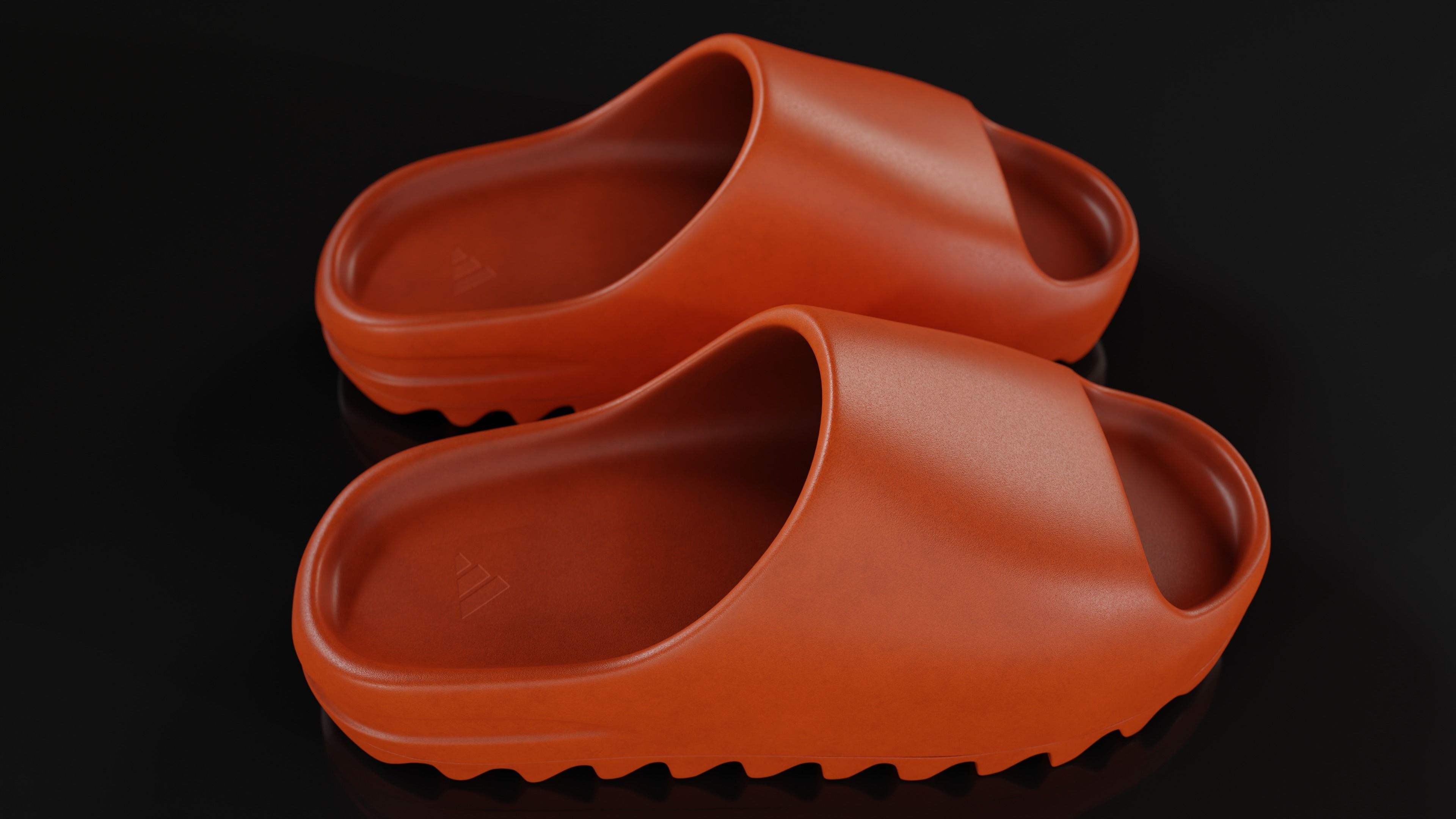 Adidas Yeezy sliders shoe Low-poly 3D model_9