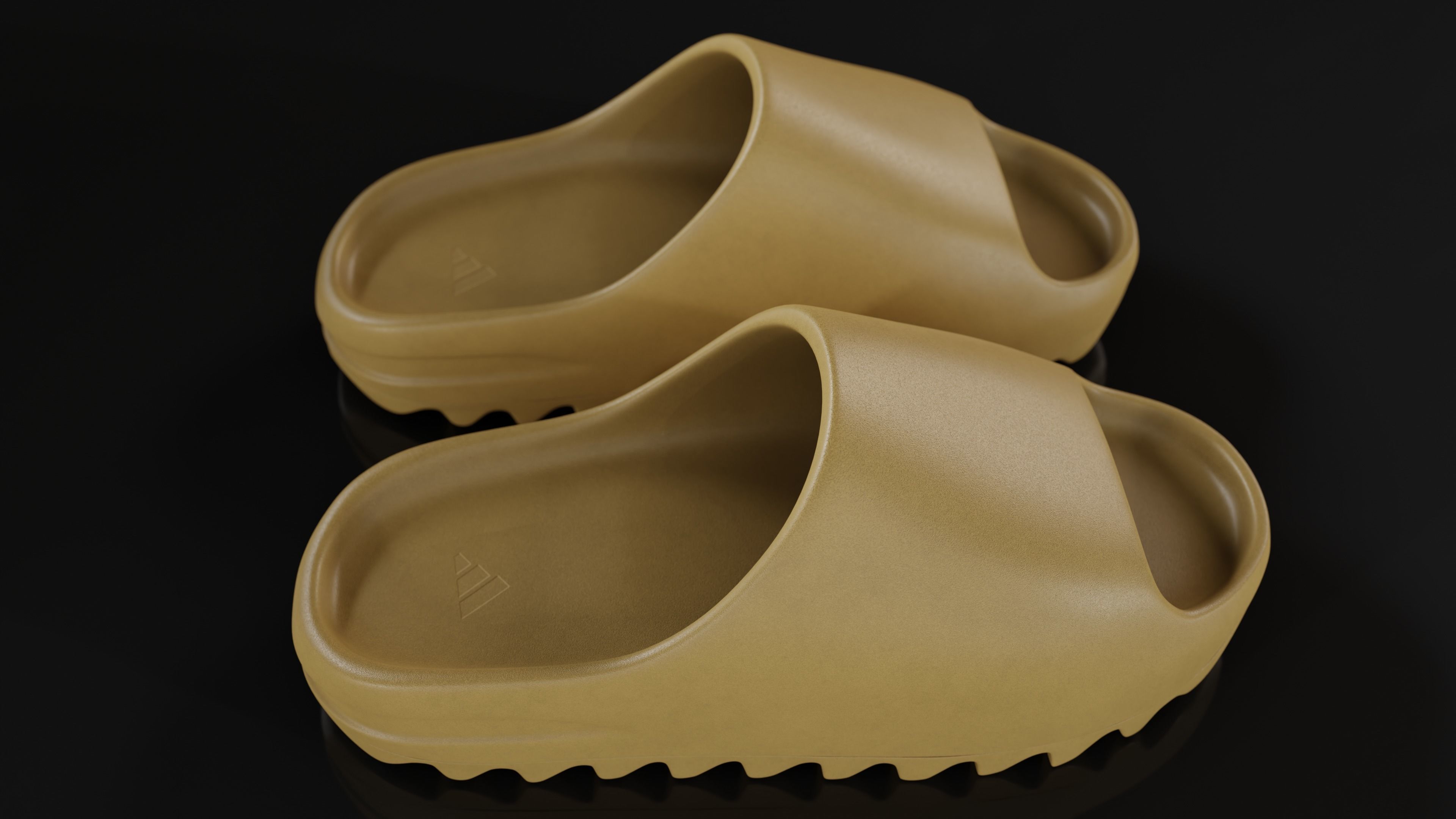 Adidas Yeezy sliders shoe Low-poly 3D model_16