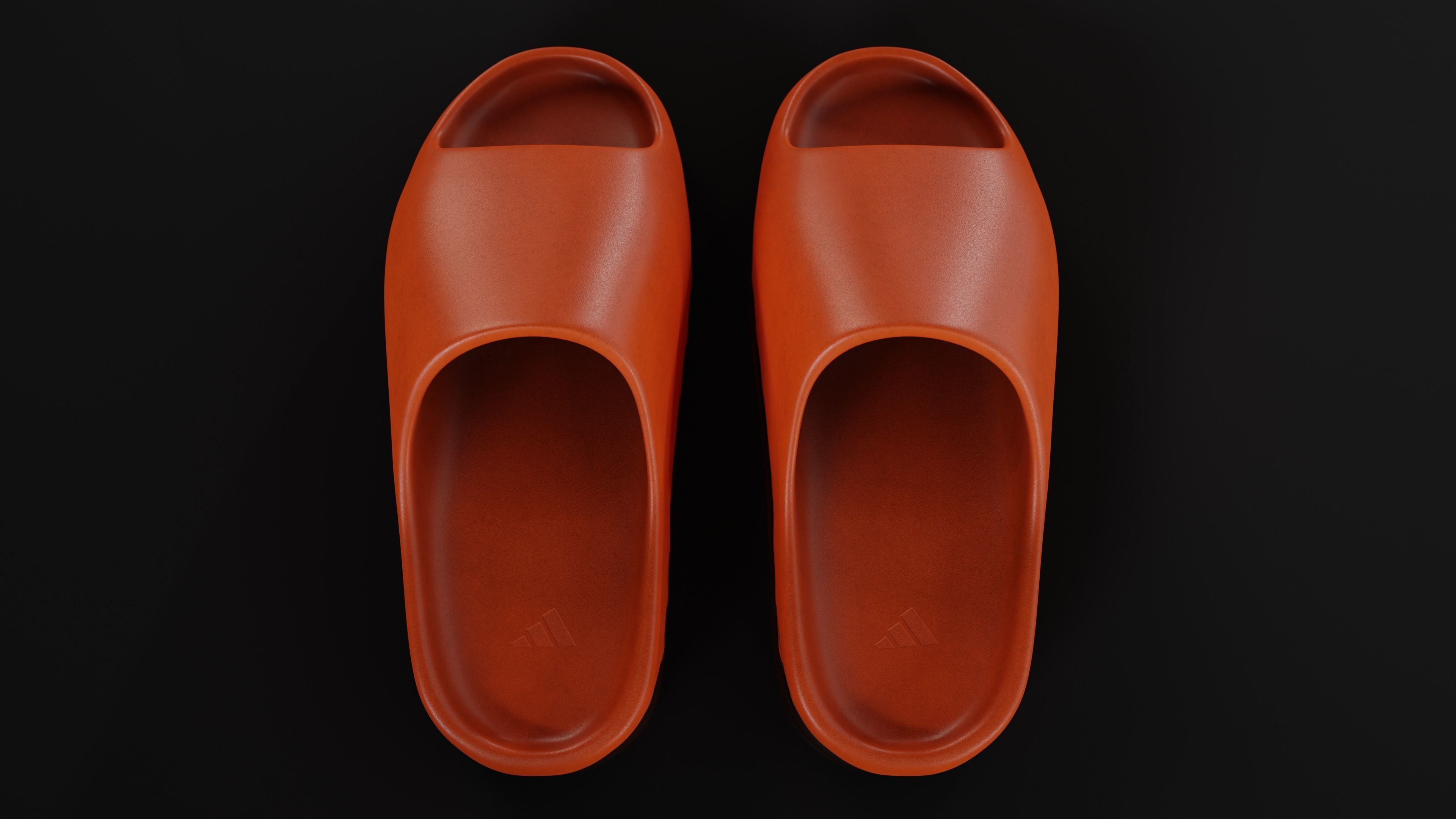 Adidas Yeezy sliders shoe Low-poly 3D model_10