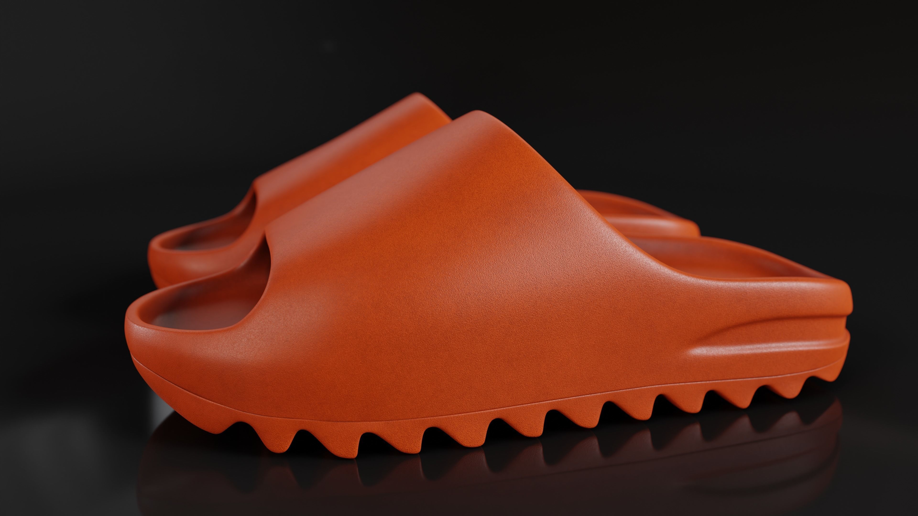 Adidas Yeezy sliders shoe Low-poly 3D model_11