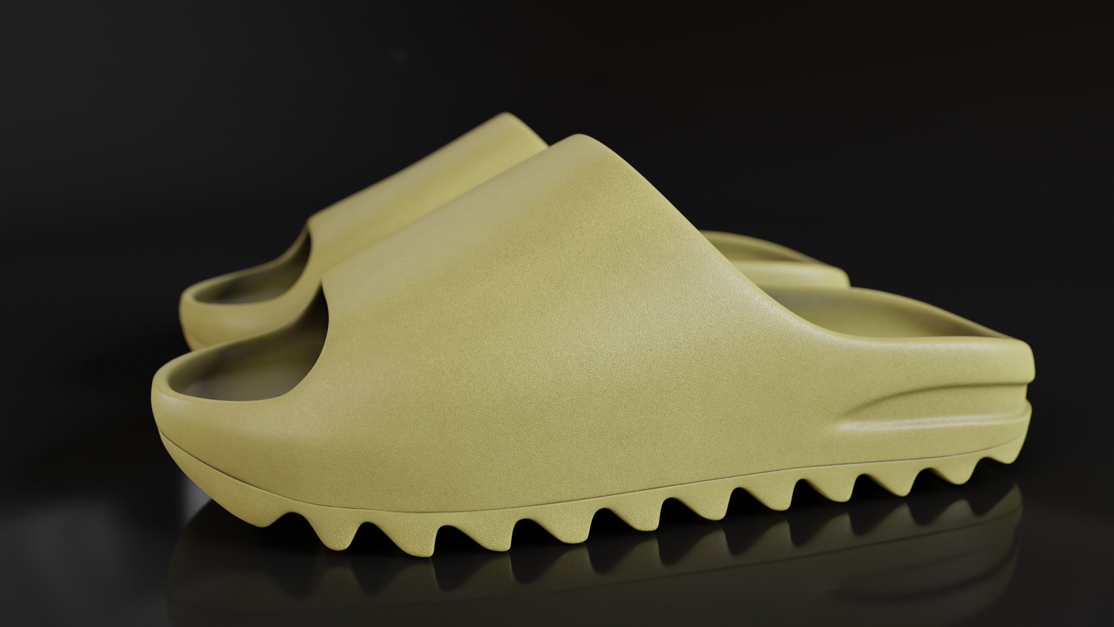 Adidas Yeezy sliders shoe Low-poly 3D model_39