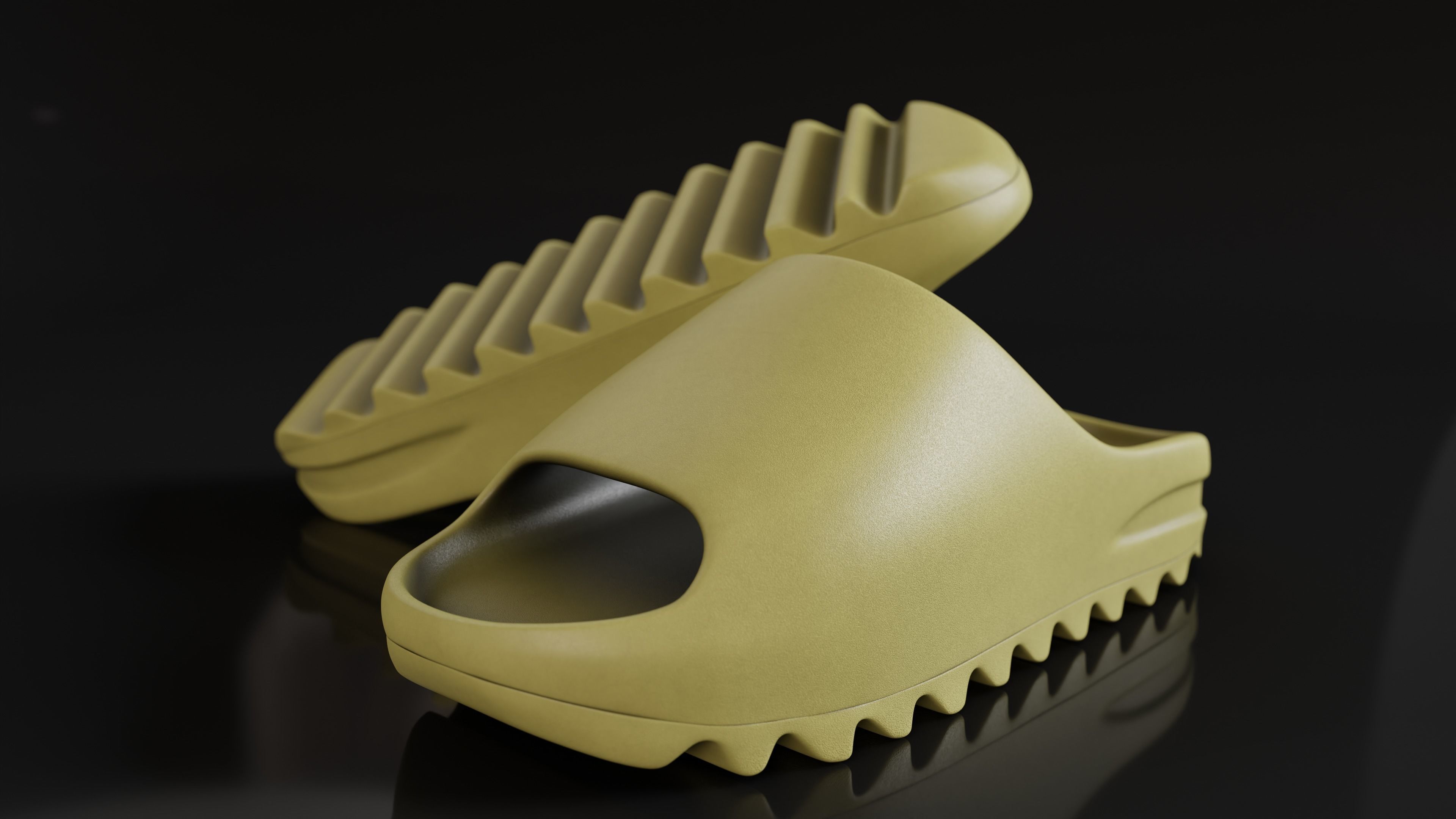 Adidas Yeezy sliders shoe Low-poly 3D model_43