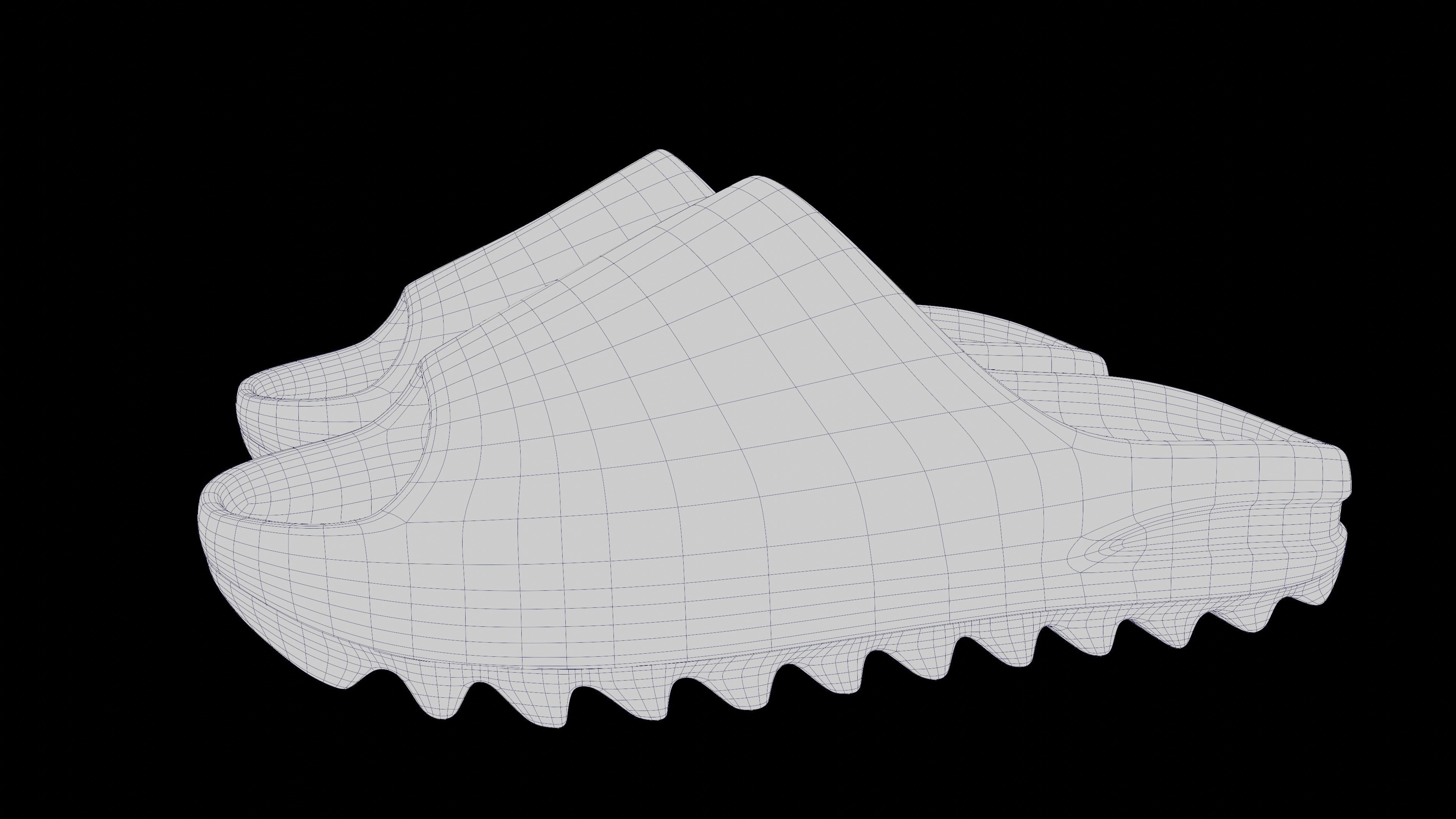 Adidas Yeezy sliders shoe Low-poly 3D model_46
