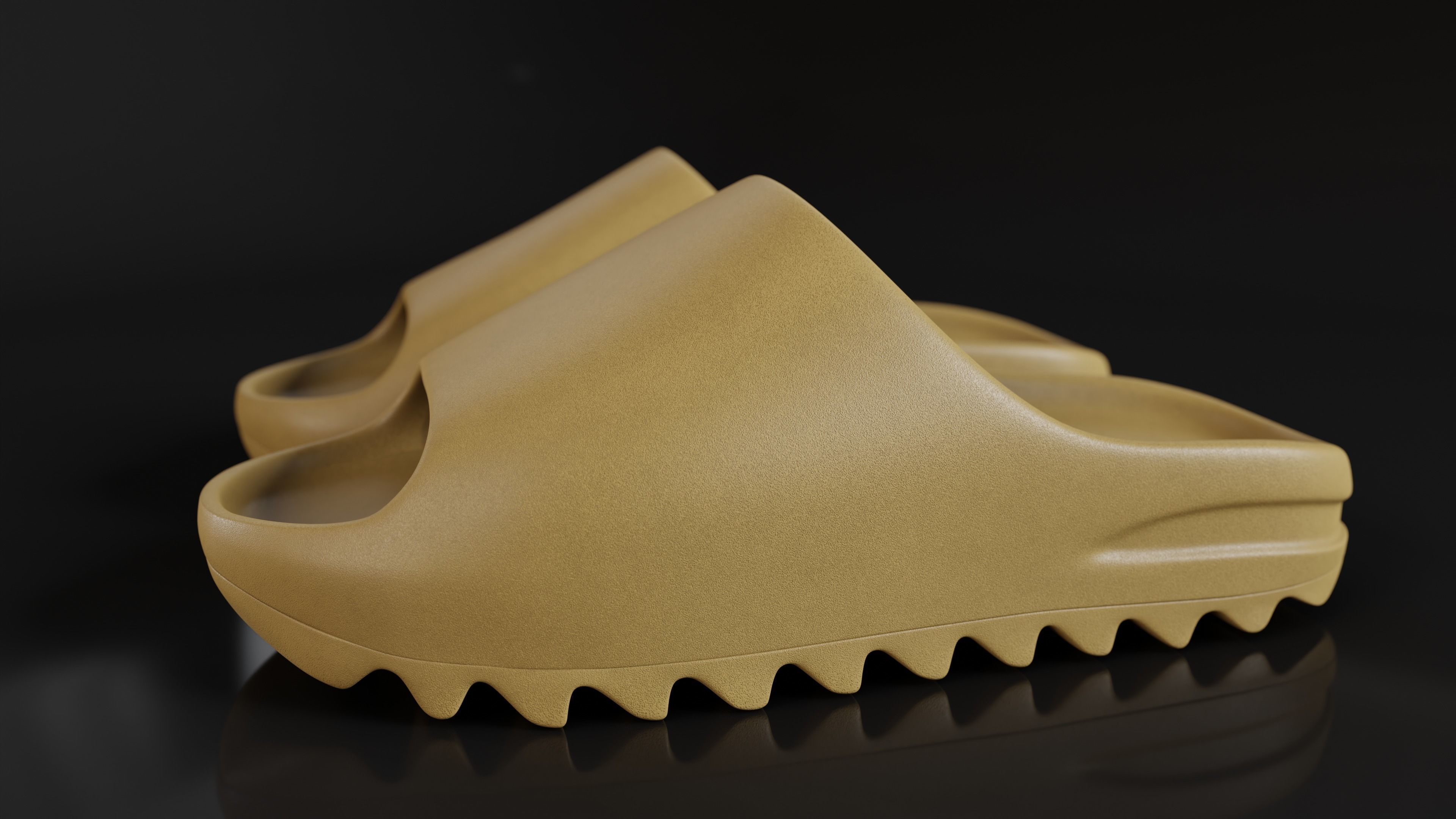 Adidas Yeezy sliders shoe Low-poly 3D model_18