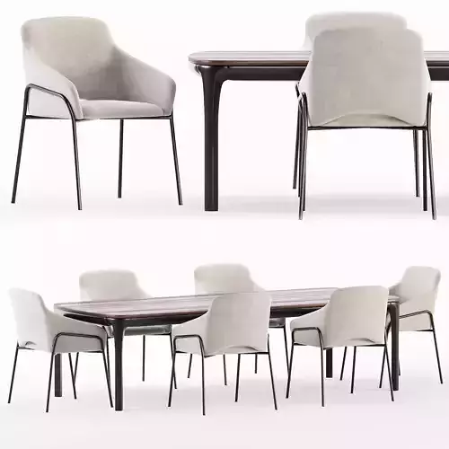 Modern dining chair set 05